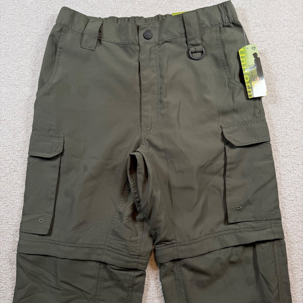 NEW Boy Scouts of America Men Small Green Relaxed Fit Convertible Uniform Pants - Picture 4 of 9